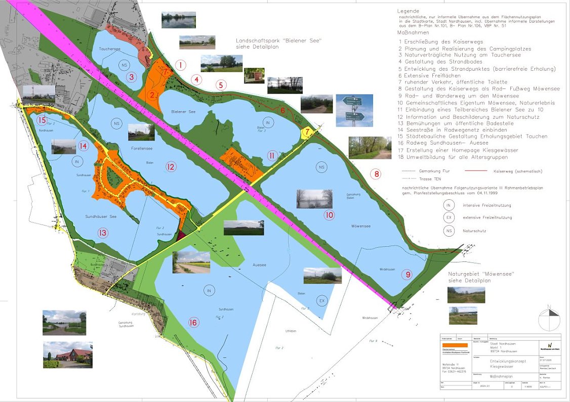 Maßnahmenplan des Entwicklungskonzepts (Foto: Stadtverwaltung Nordhausen) Bild: Maßnahmenplan des Entwicklungskonzepts