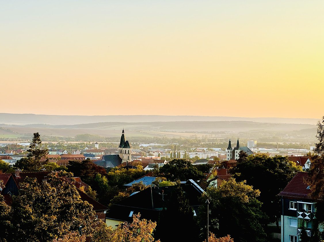 Stadtansicht Nordhausen (Foto: Stadtverwaltung Nordhausen) Bild: Stadtansicht Nordhausens, aufgenommen vom Turm des Kunsthaus Meyenburg.