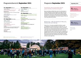 Bild: Veranstaltungen im Klima-Pavillon Juli bis September