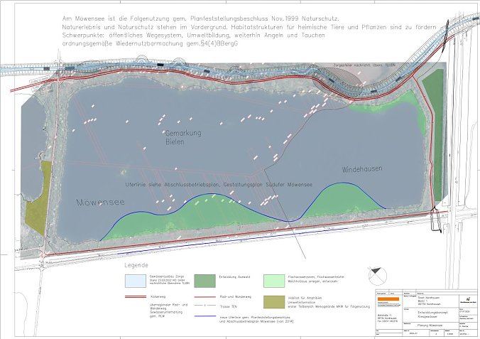 Kiesseen Teilplan Möwensee (Foto: Stadtverwaltung Nordhausen) Bild: Kiesseen Teilplan Möwensee
